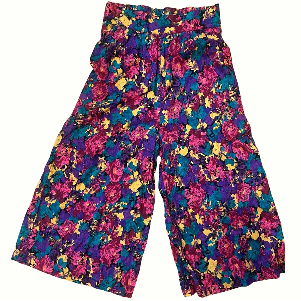 Tracy Evans Floral High Waist Culotte Flowy Pants